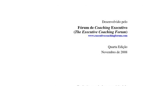 O Manual Do Coaching Executivo (Portugués)